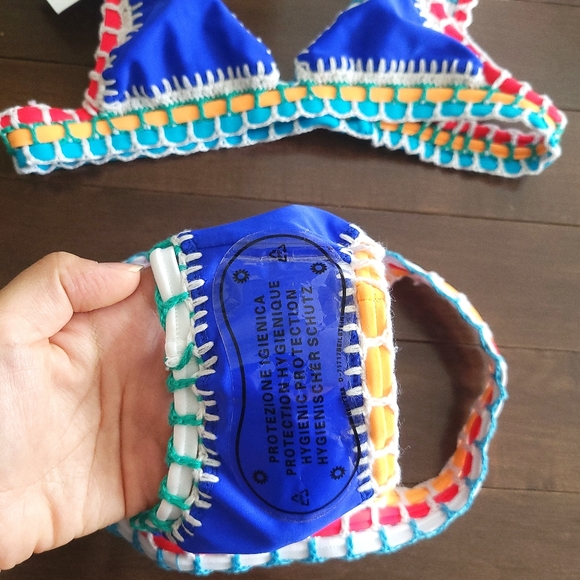 Miramar Banyan Swim Crochet Dopamine Vibrant Handmade Swimsuit Bikini Set - Picture 11 of 16